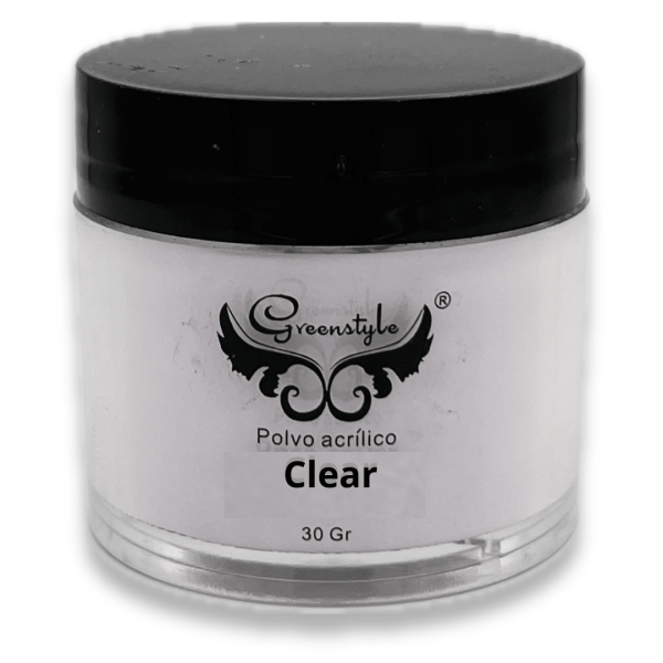 Polvo acrílico transparente