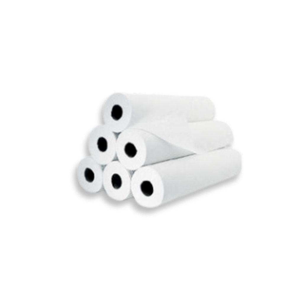 Caja de 6 Rollos de Papel Camilla Blanco Precortado (60 cm x 70 m)