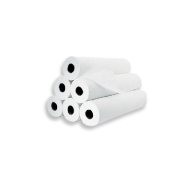 Caja de 6 Rollos de Papel Camilla Blanco Precortado (60 cm x 70 m)
